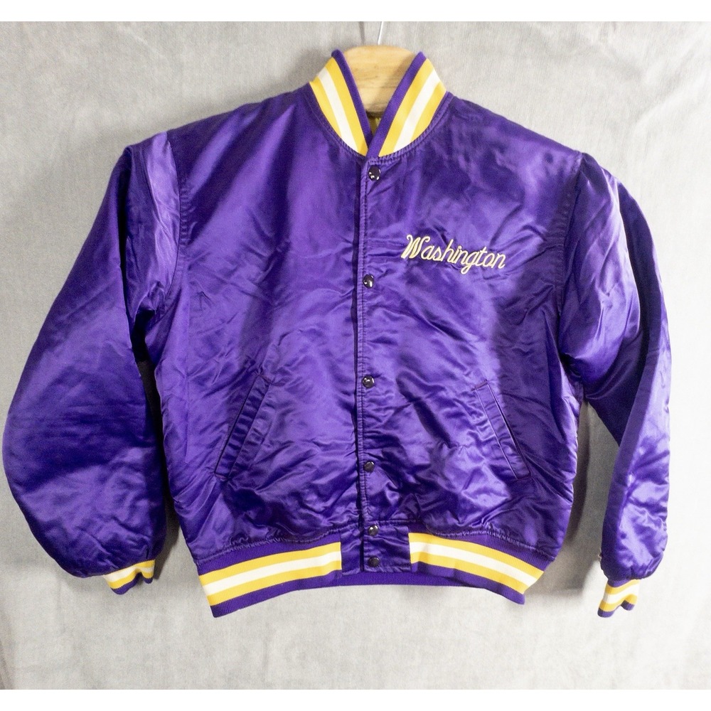 Vtg 80s Starter Washington Huskies Satin Jacket Mens Large Made In USA NCAA